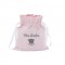 Sac à doudou, sac à goûter - COLOMBE - rose pâle