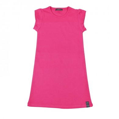 Chemise de nuit en coton bio à personnaliser PAOLA - rose fushia