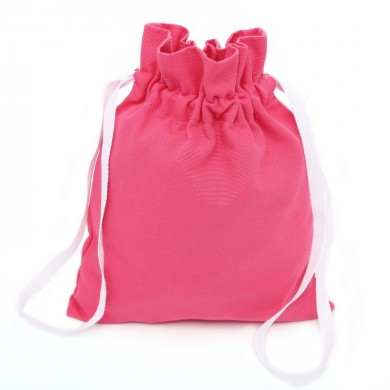 Sac à doudou, sac à goûter - COLOMBE - rose fushia