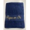 Serviette de bain personnalisée bleu 70x140 