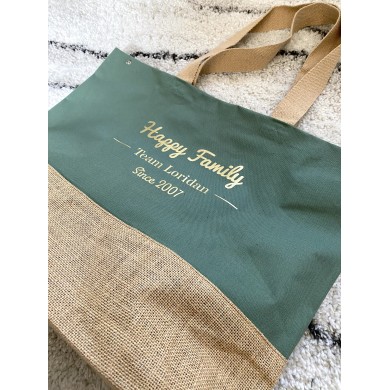 Sac Happy Family Personnalisable – vert olive