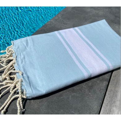 Fouta personnalisable – bleu ciel