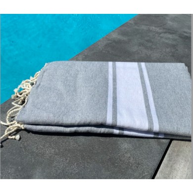 Fouta personnalisable FRED – grise