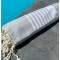 Fouta rayée personnalisable AMELIE – grise