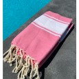 Fouta enfant personnalisable ALEXIA  - rose