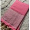 Fouta nid d'abeille rayures argent personnalisable ALISON – rose